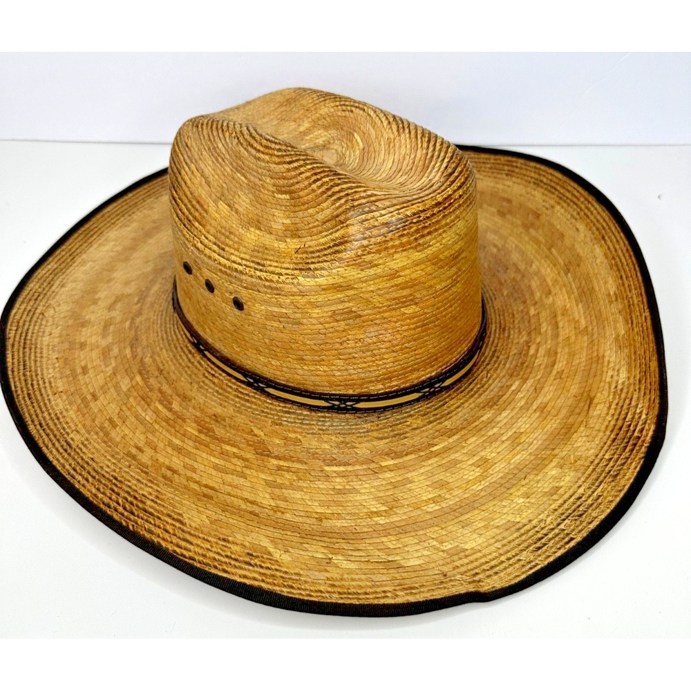 Jason Aldean Collection Resistol Cowboy Hat Brown Sz 7 1/8 Straw Rodeo Ranch
